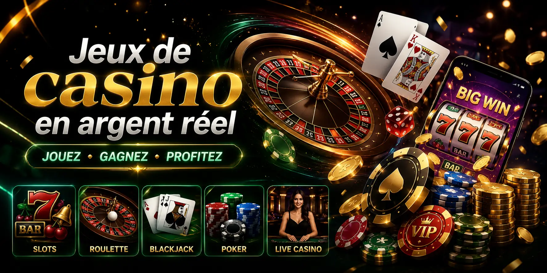 Jeux de casino en argent réel